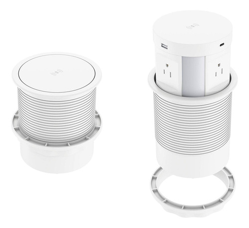 Toma De Corriente Automática Ocultable 4 Salidas 2 Usb A C B