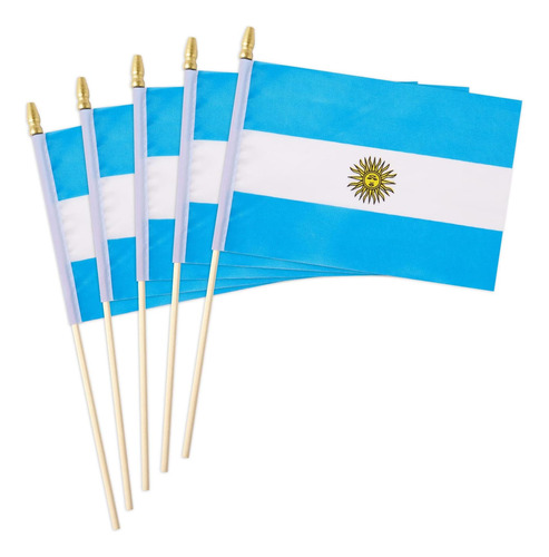 Zxxvzg Paquete De 25 Banderas Pequeñas De Argentina Con Band