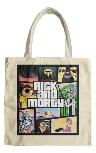 Bolsa Morral Tela Tote Bag Rick Y Morty Gta V San Andreas 2