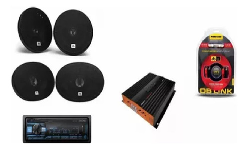 Kit Alpine Autoestéreo+bocinas+amplificador+cables