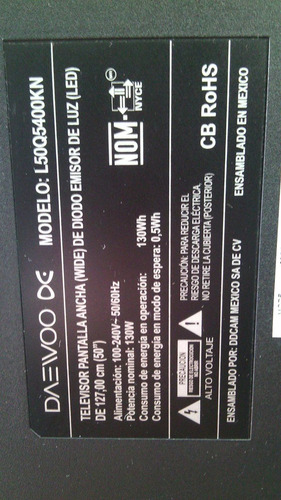 Juego De Leds De Pantalla Tv Daewoo L50q5400kn (Usado)