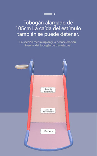 Resbaladilla Tobogán Infantiles Con Canasta De Baloncesto Azul