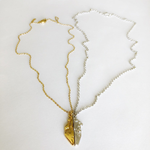 Collares Para Parejas Corazón Anatómico Regalos Novios