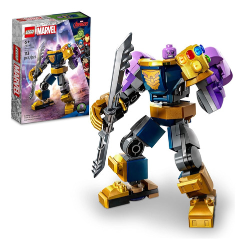 Kit Lego Marvel Armadura Robótica De Thanos 76242 113 Pzs 6+