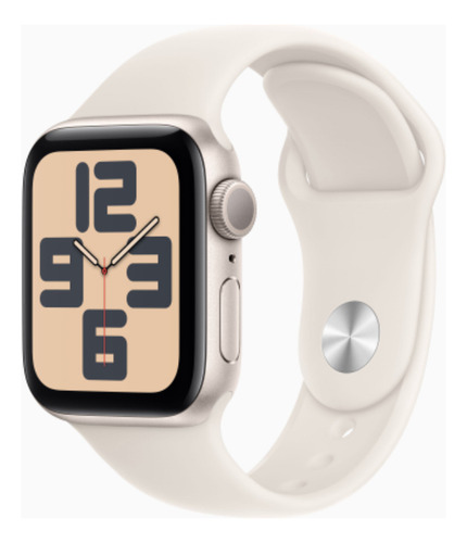 Apple Watch SE GPS (2da Gen) • Caja de aluminio blanco estelar de 40 mm • Correa loop deportiva blanco estelar - Excelente (Reacondicionado)