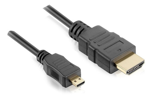 Cabo Micro Usb V8 Hdmi Transmite Imagem Do Celular Para Tv Cor Preto