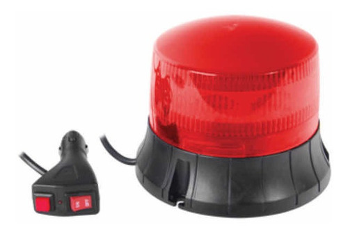 Burbuja Led Giratoria Color Rojo, 9 Leds, Montaje Magnético