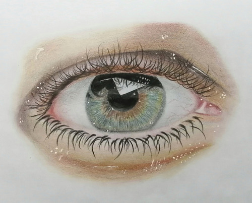 Dibujo Hiperrealista, Detallado A Mano Y Colores De Calidad