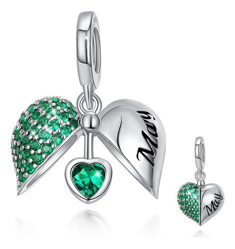 May Birthstone Charms Alas De Ángel Plata De Ley 925 Love Yo