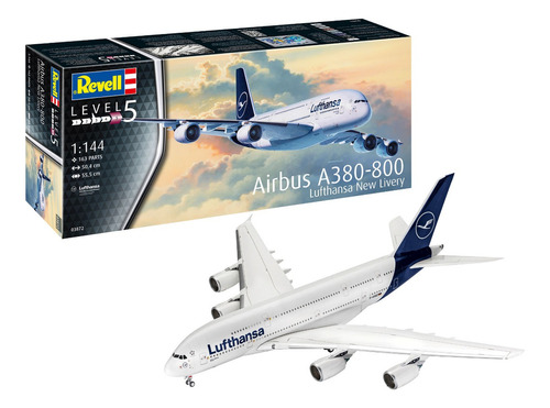 Avión Airbus A380-800 Lufthansa 1/144 Model Kit Revell