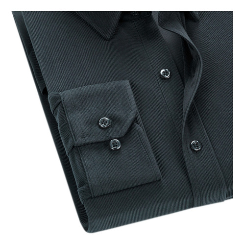 Imagen 2 de 2 de Camisa Básica Casual De Manga Larga Para Hombre