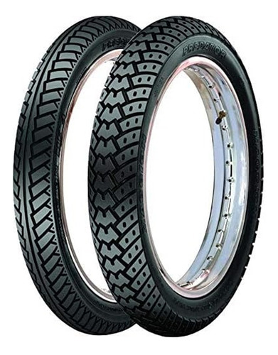 Pneu Par Casal 275/18 E 90/90-18 Predator Com Câmara Maggion
