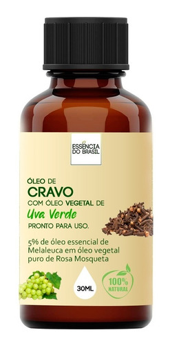 Óleo De Cravo Com Uva Verde 30ml - Pronto Para Uso