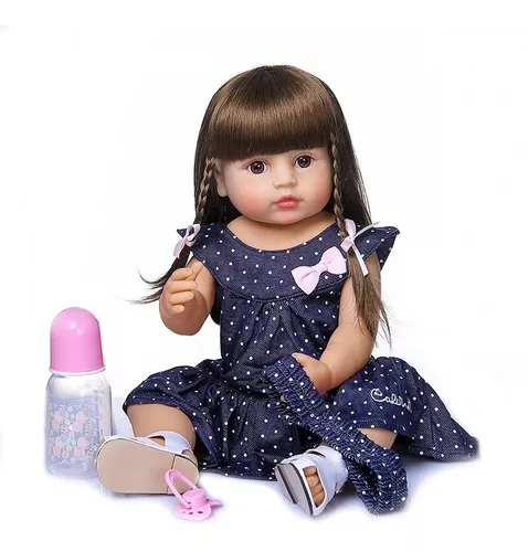 Promoção Novo Modelo Boneca Bebe Reborn Toda De Silicone