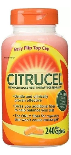 Citrucel Terapia Com Fibra De Metilcelulose 240 Cápsulas