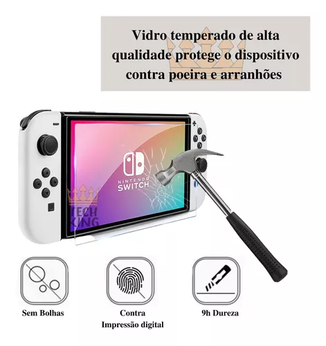 Capa (alta Proteção) Tpu + Pelicula P/ Nintendo Switch Oled