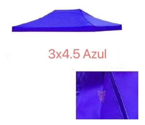 Lona Repuesto Toldo Techo Plegable 3x4.5m Azul