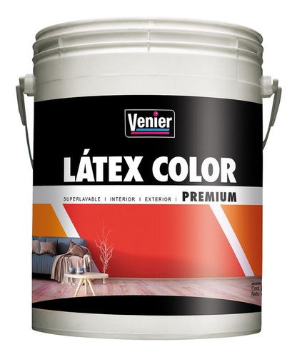 Látex Int/ext Premium Naranja Enérgico 5 Kg. Venier