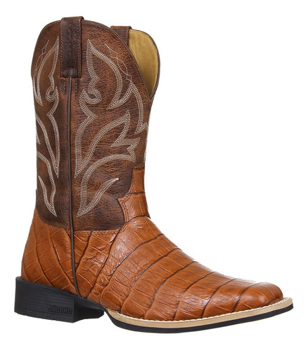 Bota Masculina Caramelo Bico Quadrado Jácomo 32642