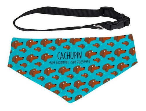 Cafe, Calipso, M 29 - 48 Cm - Bandana Petlover - Salchicha