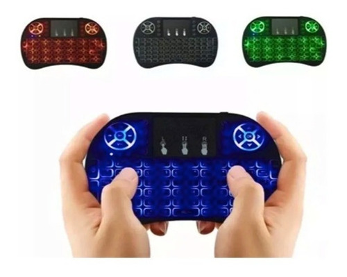 Mini Teclado Wireless Retroiluminado Usb Para Smart Tv