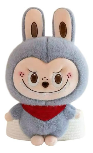 Labubu Macarons Peluche Los Monsters Series Gris Oscuro
