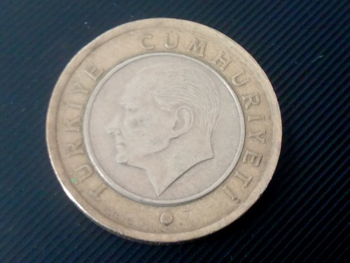 Moneda Turkia 1 Lirazi 2009 Bimetalica (x228