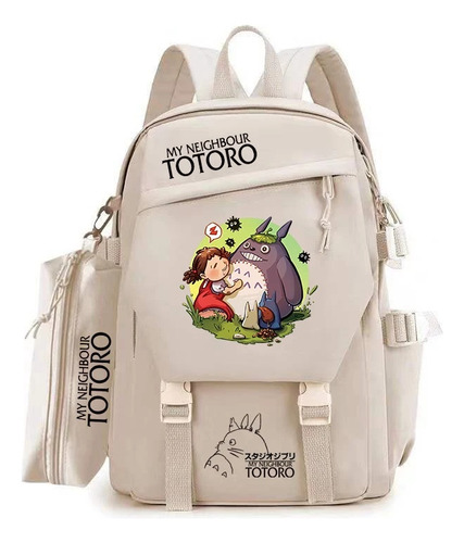 Mochila Impermeable Estudiante Mi Vecino Totoro + Estuche