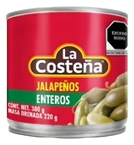10 Pzas Chiles Jalapeños La Costeña Enteros En Escabeche 380