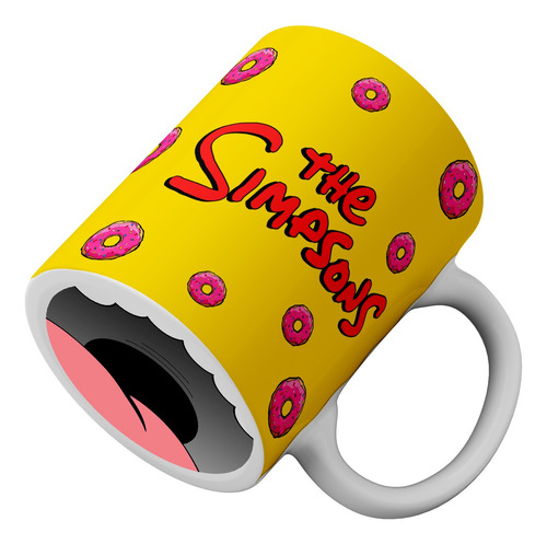 Taza De Los Simpsons Con Boca Amarillo Homero 2