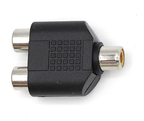 Adaptador 1 Rca Femea Para 2 Rca Femea Duplo Unidade