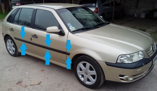 Vw Gol Power 5 Pts. Baguetas Laterales 2003 / 2014 Molduras