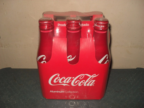 Six De Coca Cola Aluminio Coleccion Con Liquido Selladas
