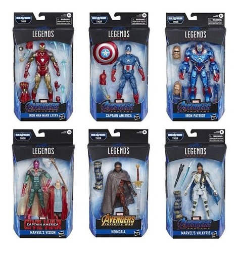 Avengers: Endgame Marvel Legends Baf Thor Set De 6 Figuras 