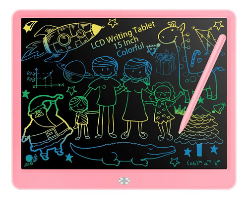 Pizarra Magica De Dibujo Niños Lcd Fverey 15  Rosa