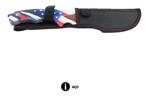 Faca Tática Personalizada Usa Pontiaguda 33cm