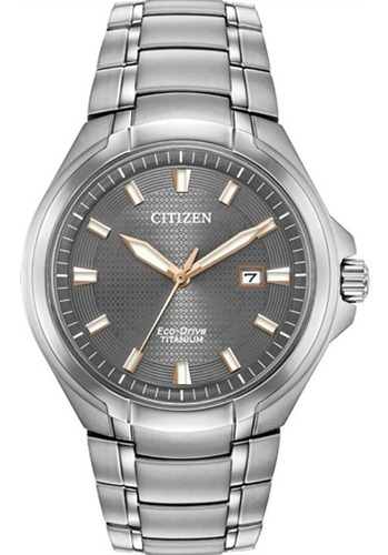 Reloj Citizen Eco Drive Titanium Hombre Bm7431-51h Paradigm Color de la correa Plateado Color del bisel Plateado Color del fondo Gris 61087