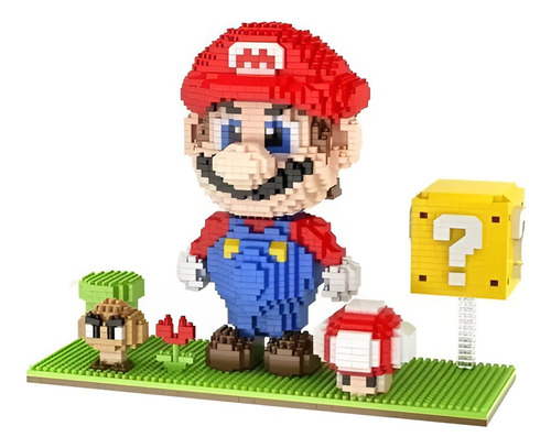 Figura Coleccionable Bloques Armables Mario Bros 