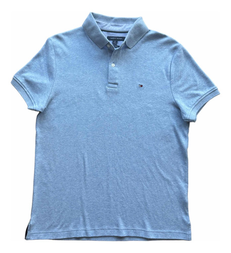 Camiseta Tipo Polo Tommy Hilfiger Hombre Talla S F048 Azul