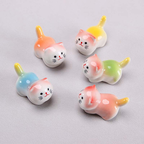 Lindo Soporte Para Palillos Con Forma De Gato, 5 Unidades