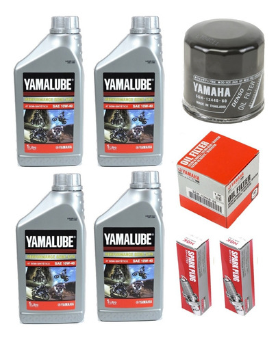 Kit Service Aceite Filtro Bujias Original Yamaha Grizzly 700