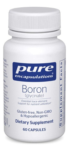 Glicinato De Boro Pure Encapsulations 60 Cápsulas