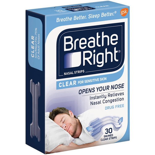 Tiras Nasales Breathe Right 30 Tiras En Caja Original