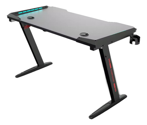 Mesa Para Escritório Gamer Com Led Rgb Computador Notebook