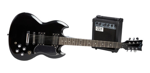 Imagen 1 de 6 de Pack Guitarra Sg Y Amplificador Creep Completo Bk