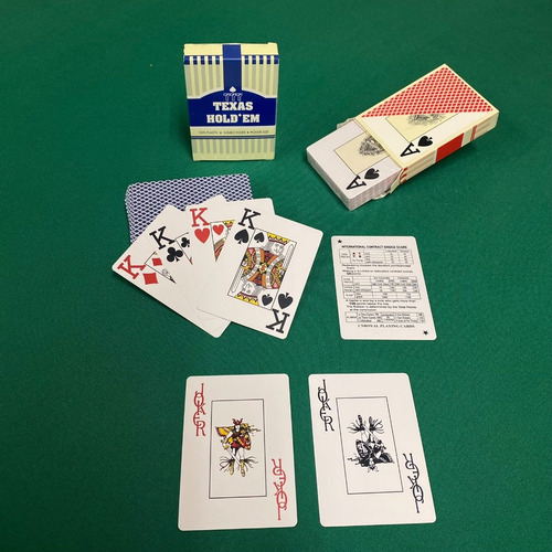 Imagen 2 de 5 de Set 2 Barajas Cartas Poker 100% Plastico Lavables