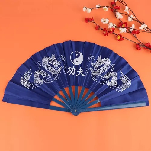 Abanico X 12 Tela Pvc Estampada Surtidos Kung Fu Tai Chi