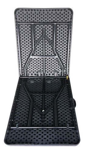 Mesa Plegable 1.80 Camping Tipo Maletin Plástico Reforzada Color Negro