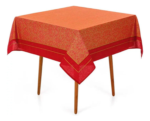 Toalha De Mesa Quadrada Estampada Natal 4 Lugares Karsten Cor Encantos