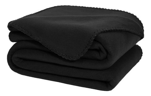 Cobija Melocotton Merrow color negro con diseño liso de 230cm x 220cm